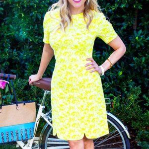 Draper James Hutton Jacquard Dress - Buttercup Yellow - Size 0